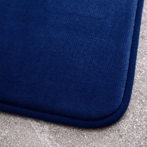 Anti-Bacterial Memory Foam Bath Mat - Navy