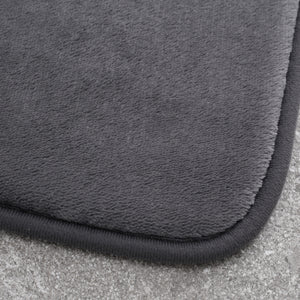 Anti-Bacterial Memory Foam Bath & Pedestal Mat - Charcoal