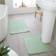Load image into Gallery viewer, Anti-Bacterial Memory Foam Bath &amp; Pedestal Mat - Sage Green
