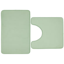 Load image into Gallery viewer, Anti-Bacterial Memory Foam Bath &amp; Pedestal Mat - Sage Green
