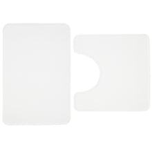 Load image into Gallery viewer, Anti-Bacterial Memory Foam Bath &amp; Pedestal Mat - White

