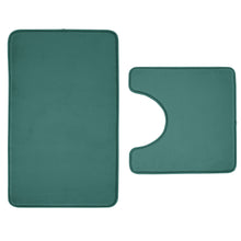 Load image into Gallery viewer, Anti-Bacterial Memory Foam Bath &amp; Pedestal Mat - Forest Green

