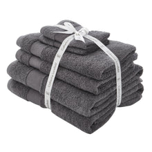 Load image into Gallery viewer, Anti-Bacterial 6 Piece Towel Bale - Charcoal
