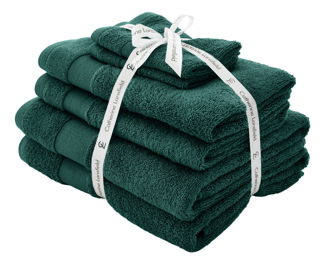 Anti-Bacterial 6 Piece Towel Bale - Forest Green