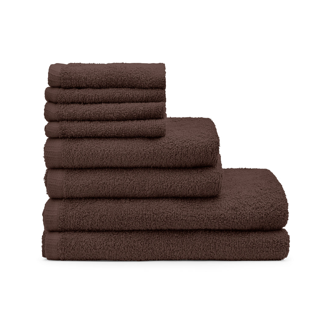 Quick Dry 8 Piece Towel Bale - Chocolate