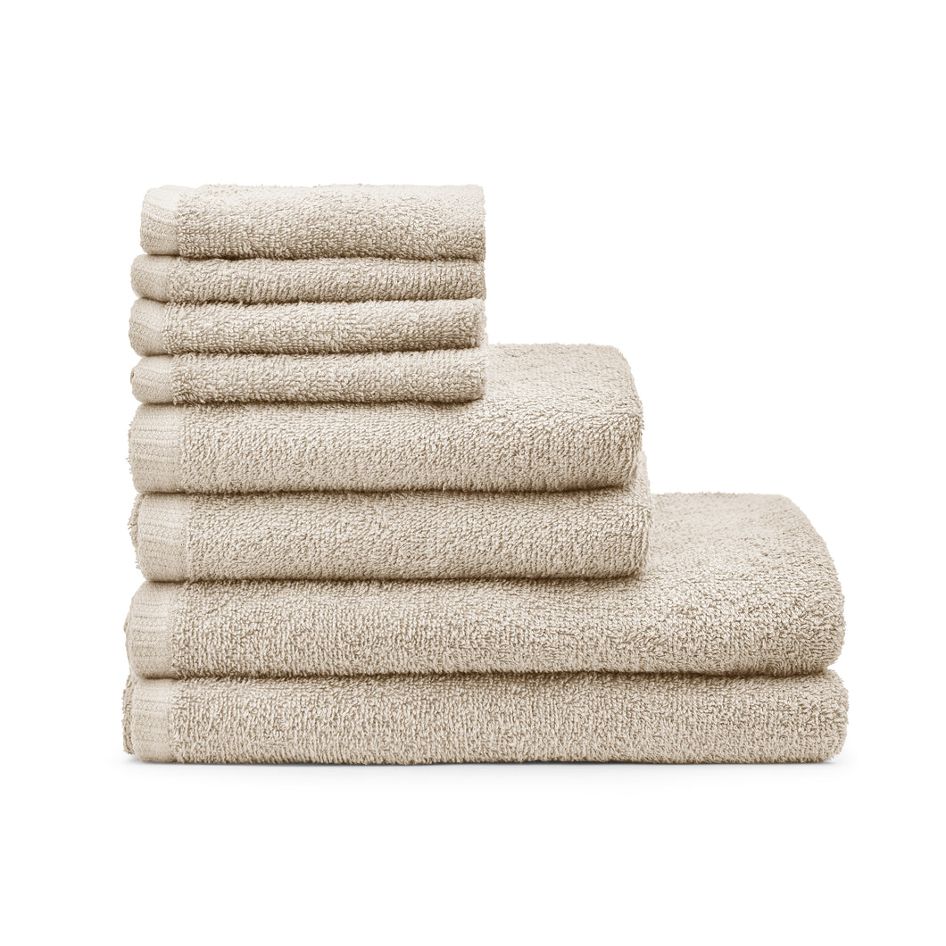 Quick Dry 8 Piece Towel Bale - Natural