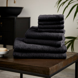 Quick Dry 8 Piece Towel Bale - Black