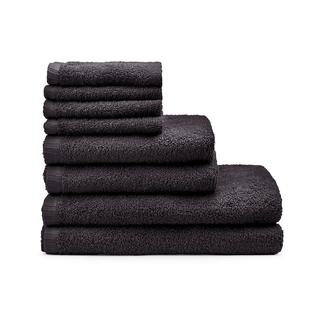 Quick Dry 8 Piece Towel Bale - Black
