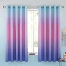 Load image into Gallery viewer, Ombre Rainbow Clouds Eyelet Curtains
