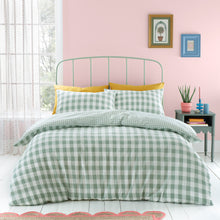 Load image into Gallery viewer, Seersucker Gingham Check - Green
