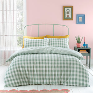 Seersucker Gingham Check - Green