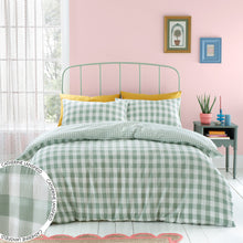 Load image into Gallery viewer, Seersucker Gingham Check - Green
