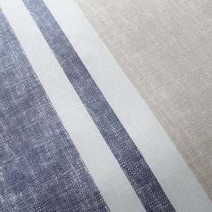 Textured Banded Stripe Duvet Set - Blue