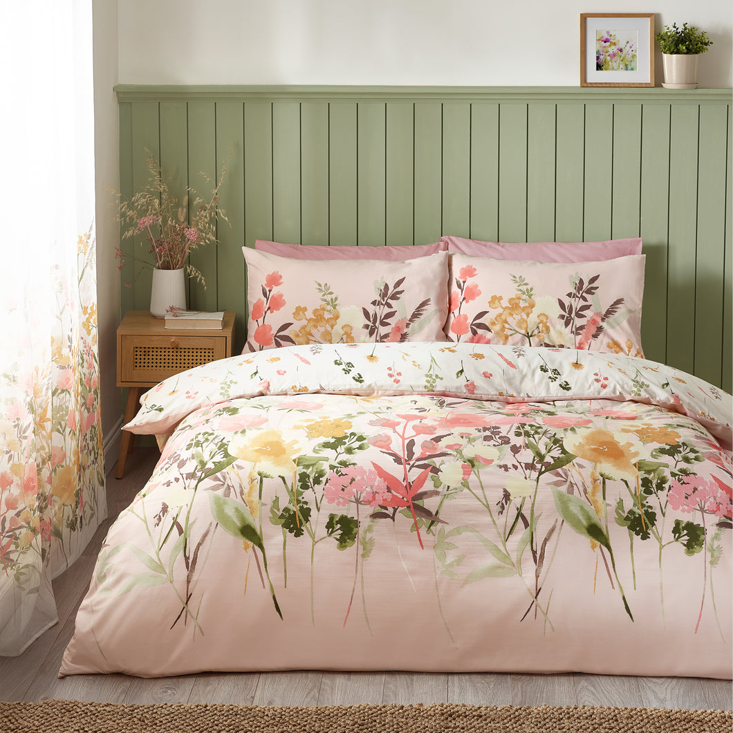 Countryside Floral Duvet Set - Pink