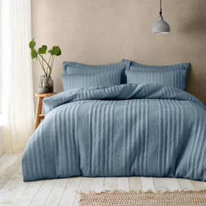 Tamba Jersey Stripe Duvet Set - Chambray