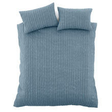 Load image into Gallery viewer, Tamba Jersey Stripe Duvet Set - Chambray
