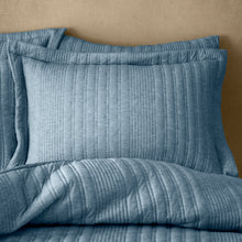 Load image into Gallery viewer, Tamba Jersey Stripe Duvet Set - Chambray
