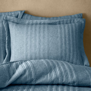 Tamba Jersey Stripe Duvet Set - Chambray