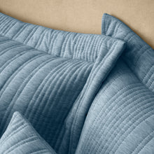 Load image into Gallery viewer, Tamba Jersey Stripe Duvet Set - Chambray

