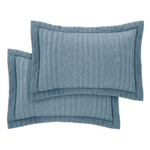Load image into Gallery viewer, Tamba Jersey Stripe Duvet Set - Chambray
