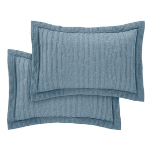 Tamba Jersey Stripe Duvet Set - Chambray