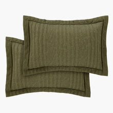 Load image into Gallery viewer, Tamba Jersey Stripe Duvet Set - Olive
