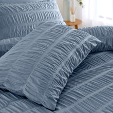 Load image into Gallery viewer, Seersucker Duvet Set - Lansfield Blue
