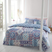 Load image into Gallery viewer, Boho Patchwork Duvet Set - Blue
