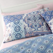 Load image into Gallery viewer, Boho Patchwork Duvet Set - Blue
