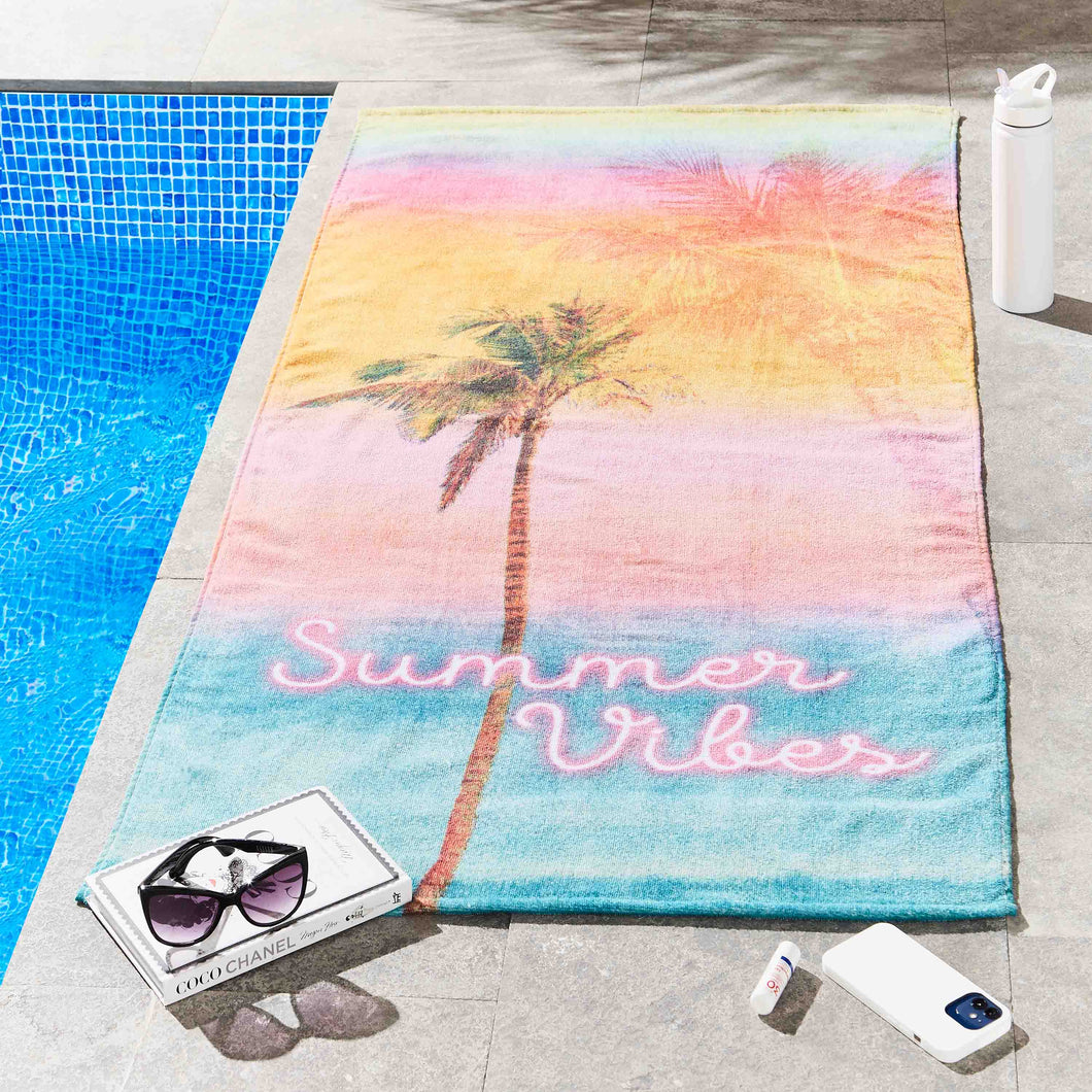 Summer Vibes Beach Towel