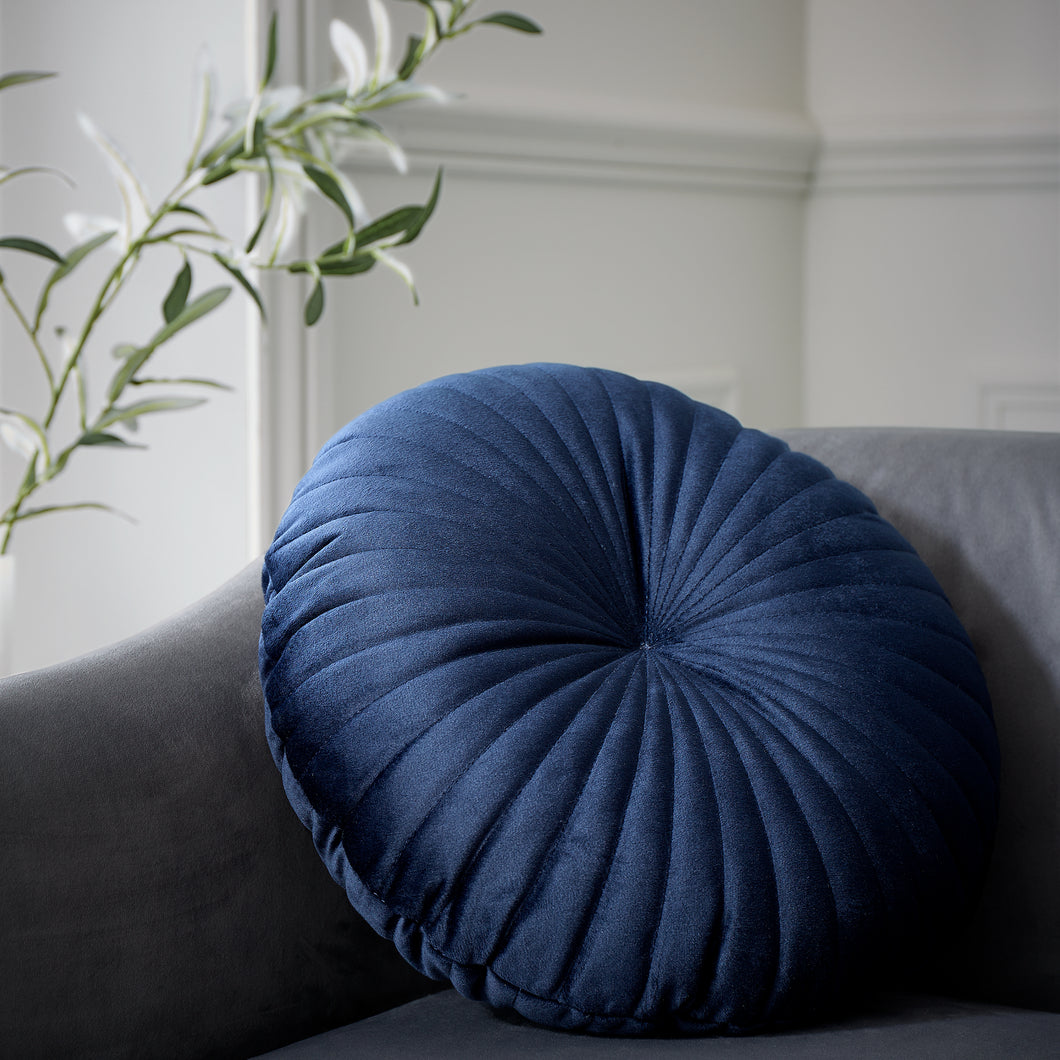 Round Cushion - Navy blue