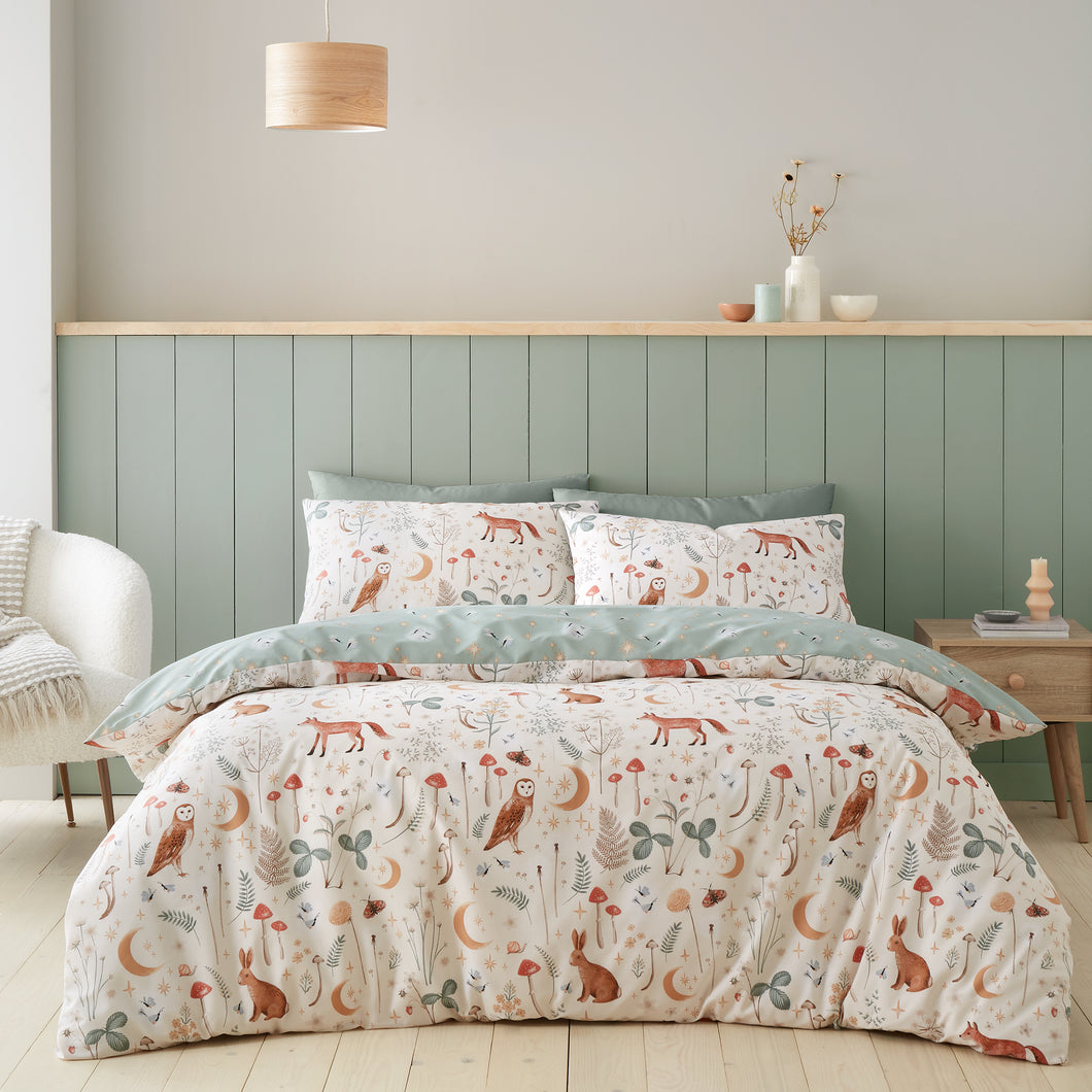 Enchanted Twilight Animals Duvet Set - Natural