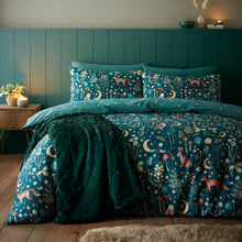 Load image into Gallery viewer, Enchanted Twilight Duvet Set - Forest Green
