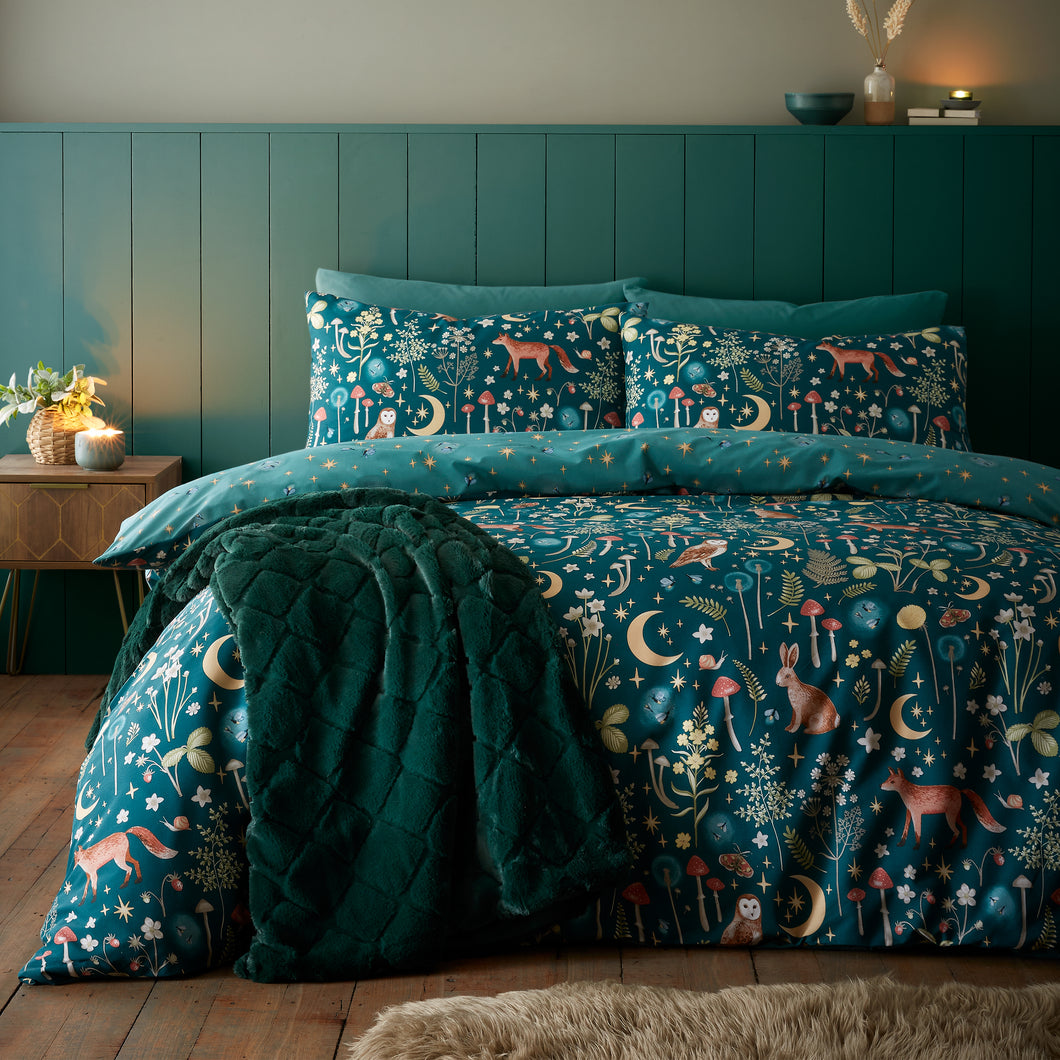 Enchanted Twilight Duvet Set - Forest Green
