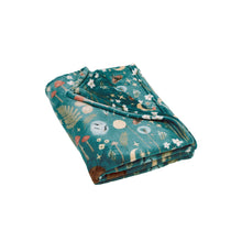 Load image into Gallery viewer, Enchanted Twilight Animals Blanket - Forest Green

