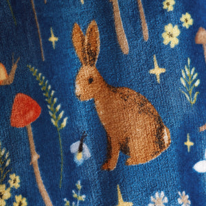 Enchanted Twilight Animals Blanket - Navy Blue