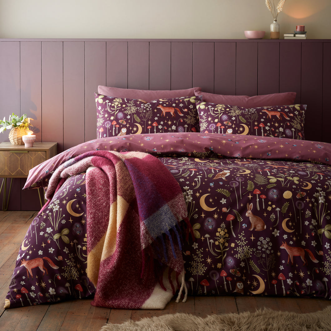 Enchanted Twilight Duvet Set - Plum