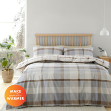 Load image into Gallery viewer, Brushed Cotton Check Duvet Set
