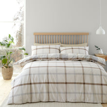 Load image into Gallery viewer, Brushed Cotton Check Duvet Set
