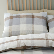 Load image into Gallery viewer, Brushed Cotton Check Duvet Set
