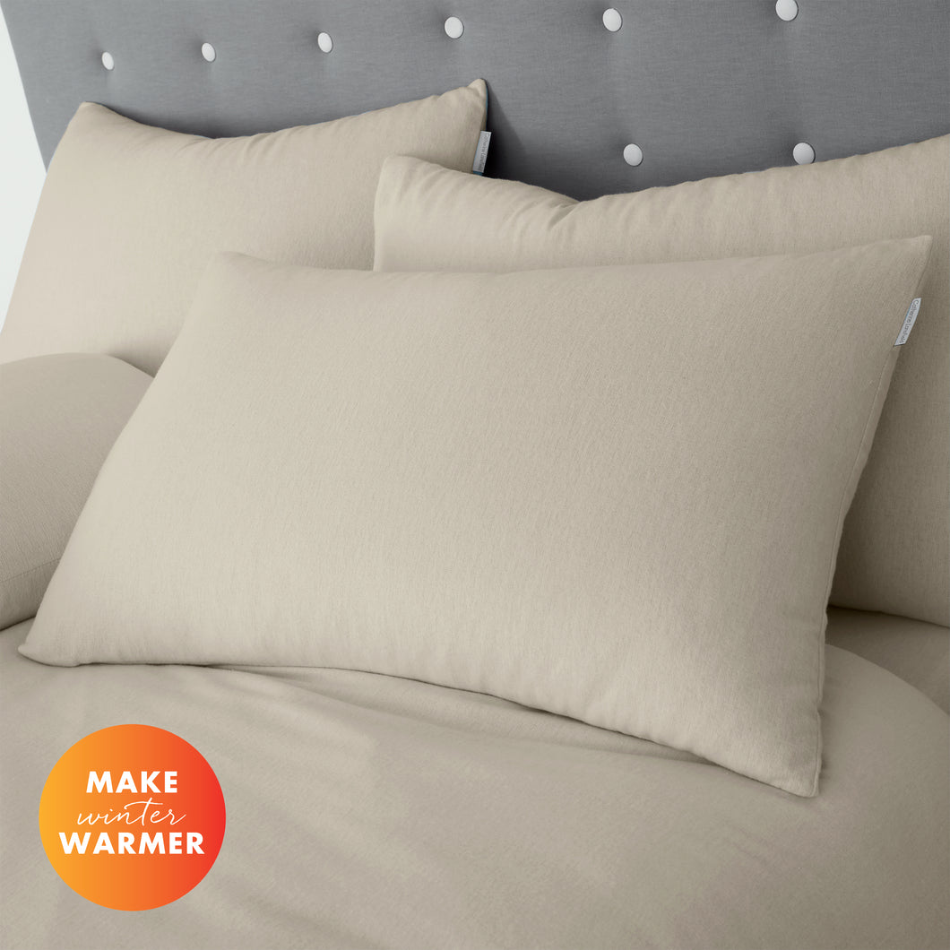 Brushed Cotton Pillowcases - Cream