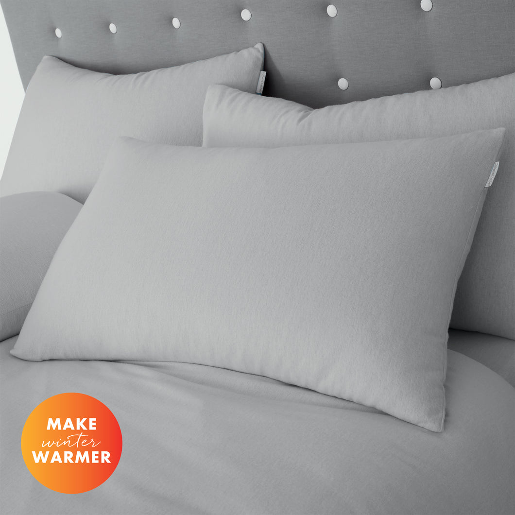 Brushed Cotton Pillowcases - Grey