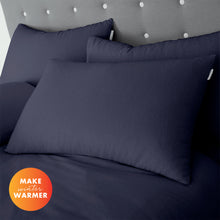 Load image into Gallery viewer, Brushed Cotton Pillowcases - Navy Blue

