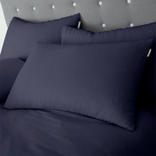 Load image into Gallery viewer, Brushed Cotton Pillowcases - Navy Blue
