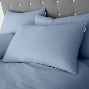Brushed Cotton Pillowcases - Lansfield Blue