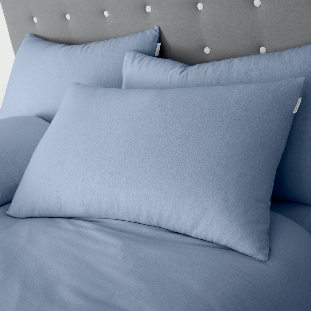 Brushed Cotton Pillowcases - Lansfield Blue