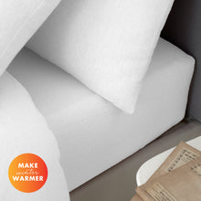 Load image into Gallery viewer, Brushed Cotton Fitted Sheet - White
