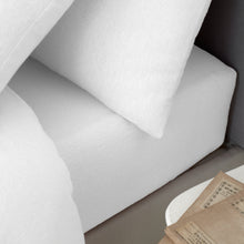 Load image into Gallery viewer, Brushed Cotton Fitted Sheet - White
