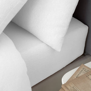 Brushed Cotton Fitted Sheet - White