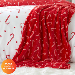Christmas Candy Cane Blanket